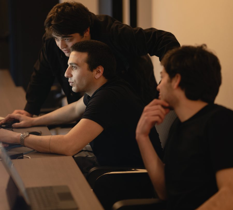 Students focused on dispatch platform